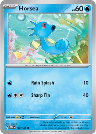 Horsea (116/165) [SV Scarlet & Violet 151] Reverse Holofoil - Common
