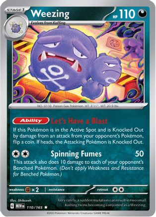 Weezing (110/165) [SV Scarlet & Violet 151] Holofoil - Rare