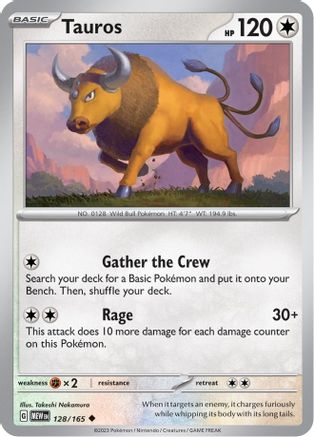 Tauros (128/165) [SV Scarlet & Violet 151] Reverse Holofoil - Uncommon