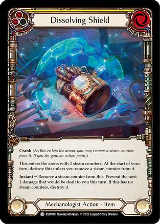 Dissolving Shield (Yellow) (EVO088) - Bright Lights Rainbow Foil
