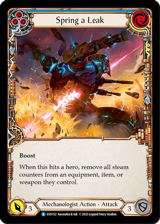 Spring a Leak (Blue) (EVO152) - Bright Lights Rainbow Foil
