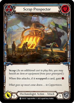 Scrap Prospector (Blue) (EVO137) - Bright Lights Rainbow Foil