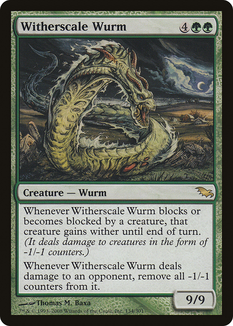 Witherscale Wurm (SHM-134) [Shadowmoor] Foil