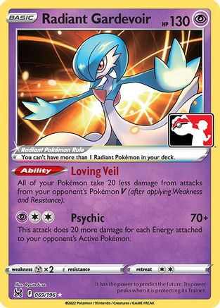 Radiant Gardevoir (69/196) [Prize Pack Series Cards] Holofoil - Radiant Rare