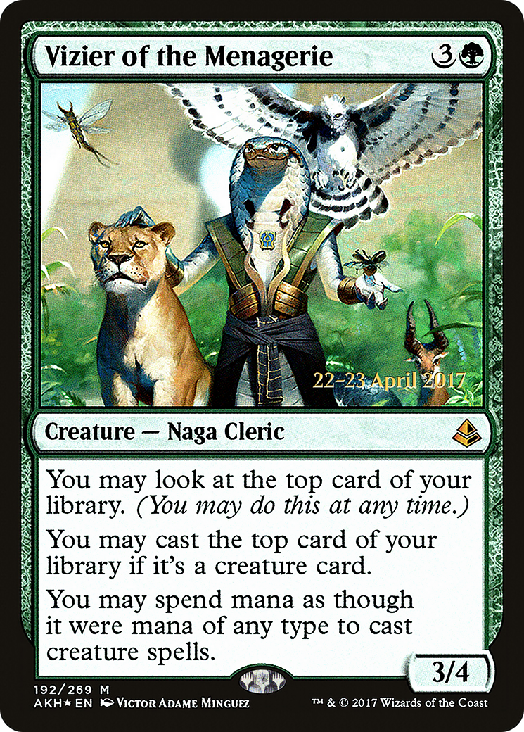 Vizier of the Menagerie (PRE-192) [Amonkhet Promos] Foil