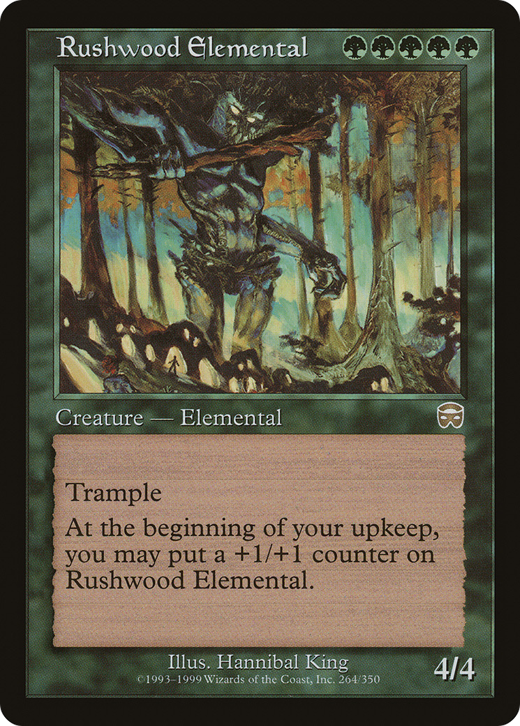 Rushwood Elemental (MMQ-264) [Mercadian Masques] Foil