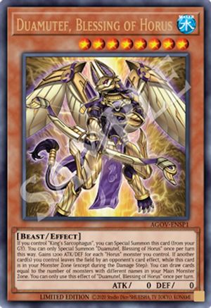 Duamutef, Blessing of Horus (AGOV-ENSP1) (Ultra Rare) (AGOV-ENSP1) - Age of Overlord Limited