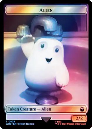 Alien // Treasure (0061) Double-Sided Token (Surge Foil) (WHO-34 // 61) [Universes Beyond: Doctor Who] Foil