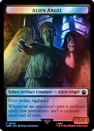 Alien Angel // Food (0058) Double-Sided Token (Surge Foil) (WHO-43 // 58) [Universes Beyond: Doctor Who] Foil