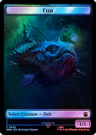 Fish // Treasure (0060) Double-Sided Token (Surge Foil) (WHO-42 // 60) [Universes Beyond: Doctor Who] Foil