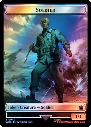 Soldier // Mark of the Rani Double-Sided Token (Surge Foil) (WHO-40 // 47) [Universes Beyond: Doctor Who] Foil