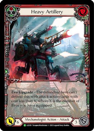 Heavy Artillery (Red) - LGS191 (LGS191) - Flesh and Blood: Promo Cards Rainbow Foil