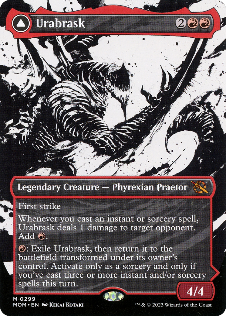 Urabrask (Showcase) (MOM-299) (Borderless) [March of the Machine] Foil