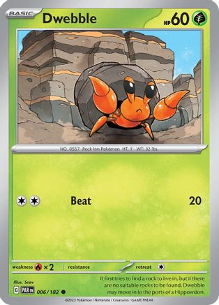 Dwebble (006/182) [SV04 Paradox Rift] Reverse Holofoil - Common