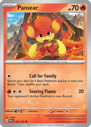 Pansear (020/182) [SV04 Paradox Rift] Reverse Holofoil - Common