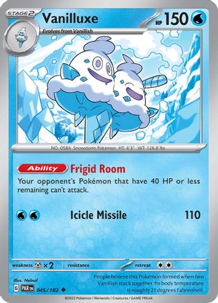 Vanilluxe (045/182) [SV04 Paradox Rift] Reverse Holofoil - Uncommon