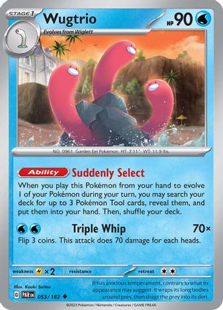 Wugtrio (053/182) [SV04 Paradox Rift] Reverse Holofoil - Uncommon