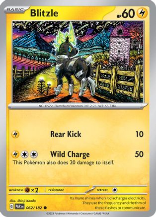 Blitzle (062/182) [SV04 Paradox Rift] Reverse Holofoil - Common