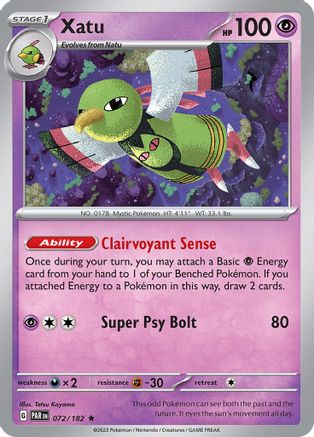 Xatu (072/182) [SV04 Paradox Rift] Reverse Holofoil - Rare