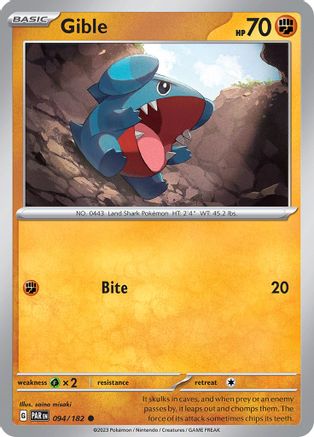 Gible (094/182) [SV04 Paradox Rift] Reverse Holofoil - Common