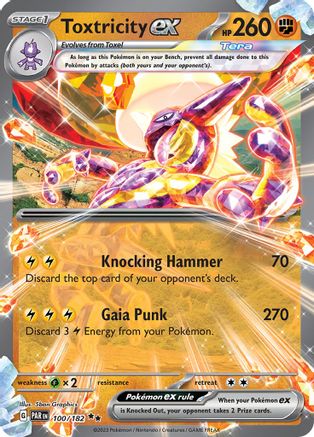 Toxtricity ex (100/182) [SV04 Paradox Rift] Holofoil - Double Rare