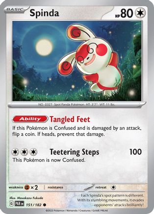 Spinda (151/182) [SV04 Paradox Rift] - Common