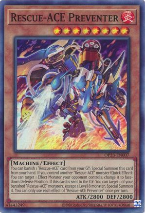 Rescue-ACE Preventer (Super Rare) (OP23-EN007) - OTS Tournament Pack 23 Unlimited