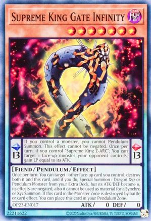 Supreme King Gate Infinity (Common) (OP23-EN017) - OTS Tournament Pack 23 Unlimited