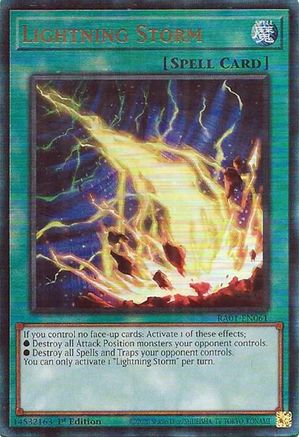 Lightning Storm (Prismatic Ultimate Rare) (RA01-EN061) - 25th Anniversary Rarity Collection 1st Edition