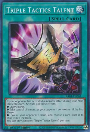 Triple Tactics Talent (Super Rare) (RA01-EN063) - 25th Anniversary Rarity Collection 1st Edition