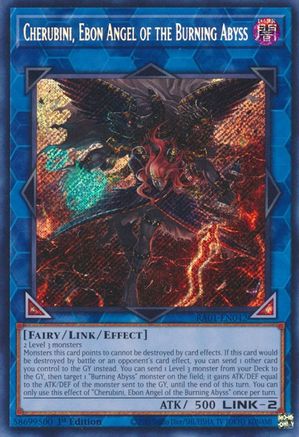Cherubini, Ebon Angel of the Burning Abyss (Secret Rare) (RA01-EN042) - 25th Anniversary Rarity Collection 1st Edition