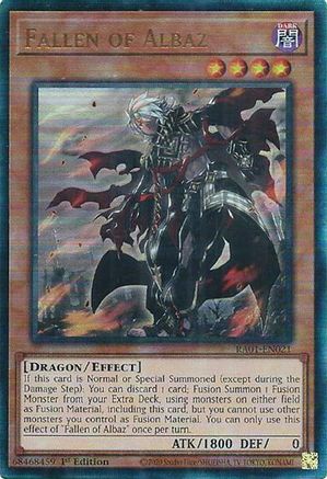Fallen of Albaz (Prismatic Ultimate Rare) (RA01-EN021) - 25th Anniversary Rarity Collection 1st Edition