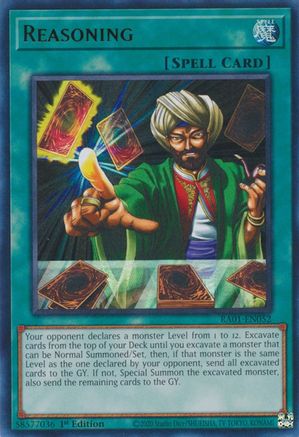 Reasoning (Ultra Rare) (RA01-EN052) - 25th Anniversary Rarity Collection 1st Edition