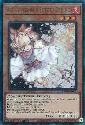Ash Blossom & Joyous Spring (Prismatic Ultimate Rare) (RA01-EN008) - 25th Anniversary Rarity Collection 1st Edition