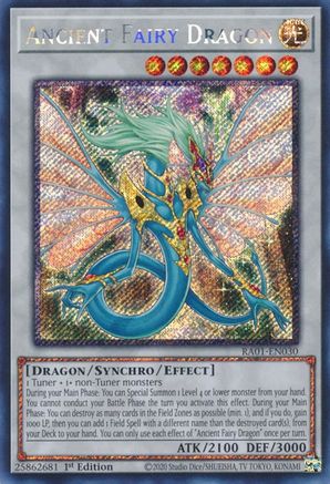 Ancient Fairy Dragon (Platinum Secret Rare) (RA01-EN030) - 25th Anniversary Rarity Collection 1st Edition