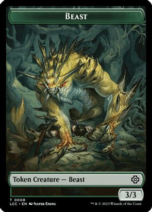 Beast // Merfolk (0003) Double-Sided Token (LCC-8 // 3) [Commander: The Lost Caverns of Ixalan]