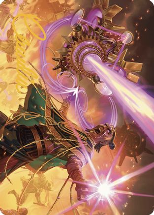 Cosmium Blast Art Card (Gold-Stamped Signature) (ASLCI-001) [Art Series: The Lost Caverns of Ixalan]