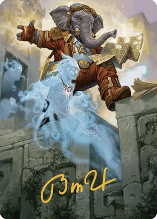 Quintorius Kand Art Card (37/81) (Gold-Stamped Signature) (ASLCI-037) [Art Series: The Lost Caverns of Ixalan]