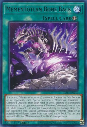 Mementotlan Bone Back (Rare) (VASM-EN010) - Valiant Smashers 1st Edition