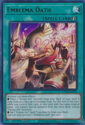 Emblema Oath (Ultra Rare) (VASM-EN021) - Valiant Smashers 1st Edition