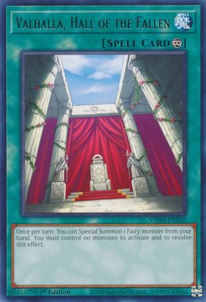 Valhalla, Hall of the Fallen (Rare) (VASM-EN056) - Valiant Smashers 1st Edition