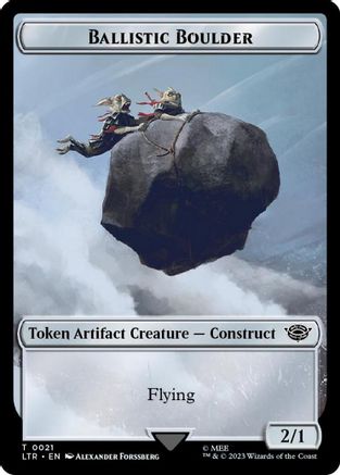 Ballistic Boulder // Food (0024) Double-Sided Token (Surge Foil) (LTR-21 // 24) [The Lord of the Rings: Tales of Middle-earth] Foil