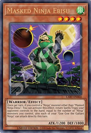 Masked Ninja Ebisu (Ultra Rare) (LART-EN064) - The Lost Art Promotion Limited