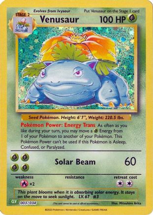 Venusaur (003/034) [Trading Card Game Classic] Holofoil - Classic Collection