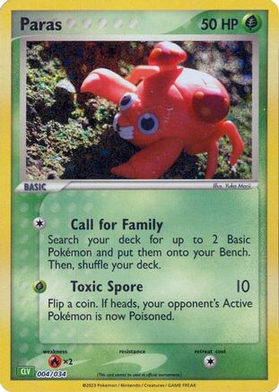 Paras (004/034) [Trading Card Game Classic] Holofoil - Classic Collection