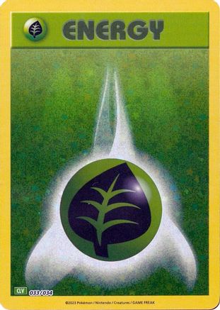 Basic Grass Energy (033/034) [Trading Card Game Classic] Holofoil - Classic Collection