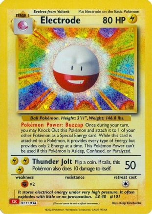 Electrode (011/034) [Trading Card Game Classic] Holofoil - Classic Collection