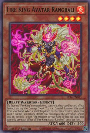 Fire King Avatar Rangbali (Ultra Rare) (SR14-EN003) - Structure Deck: Fire Kings Unlimited