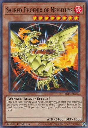 Sacred Phoenix of Nephthys (Common) (SR14-EN017) - Structure Deck: Fire Kings Unlimited
