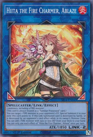 Hiita the Fire Charmer, Ablaze (Common) (SR14-EN043) - Structure Deck: Fire Kings Unlimited